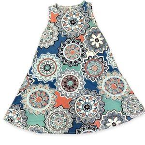 Beeson River Mandala Print Relaxed Fit Tent Dress with Pockets. Size S
